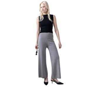 NFP STUDIO Merino Wool Full Needle Snap Hem Pant Wide Leg SZ 3/Med 28" MSRP $450